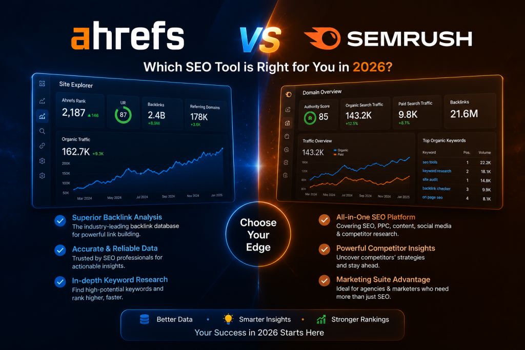 Ahrefs vs Semrush